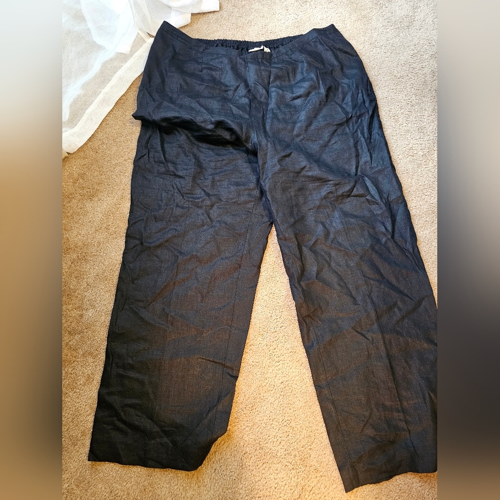 Womens Black Linen Pants